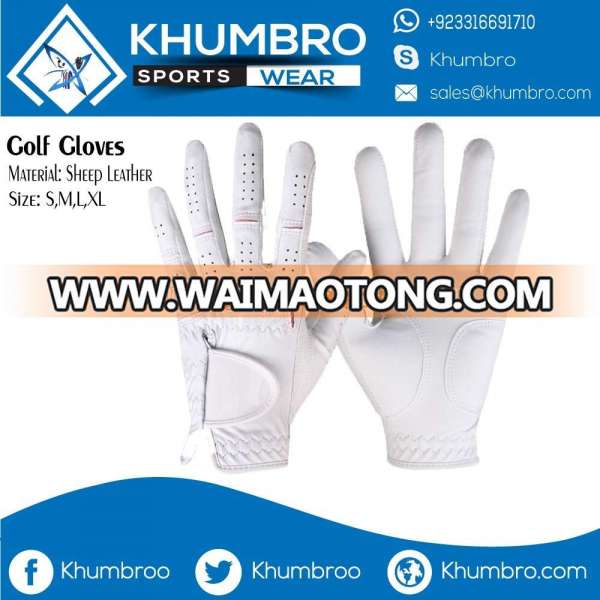 White Cabretta Golf Gloves