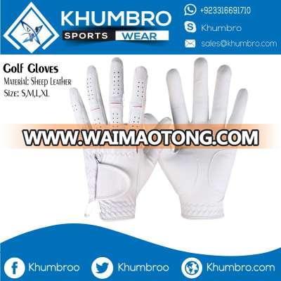 White Cabretta Golf Gloves